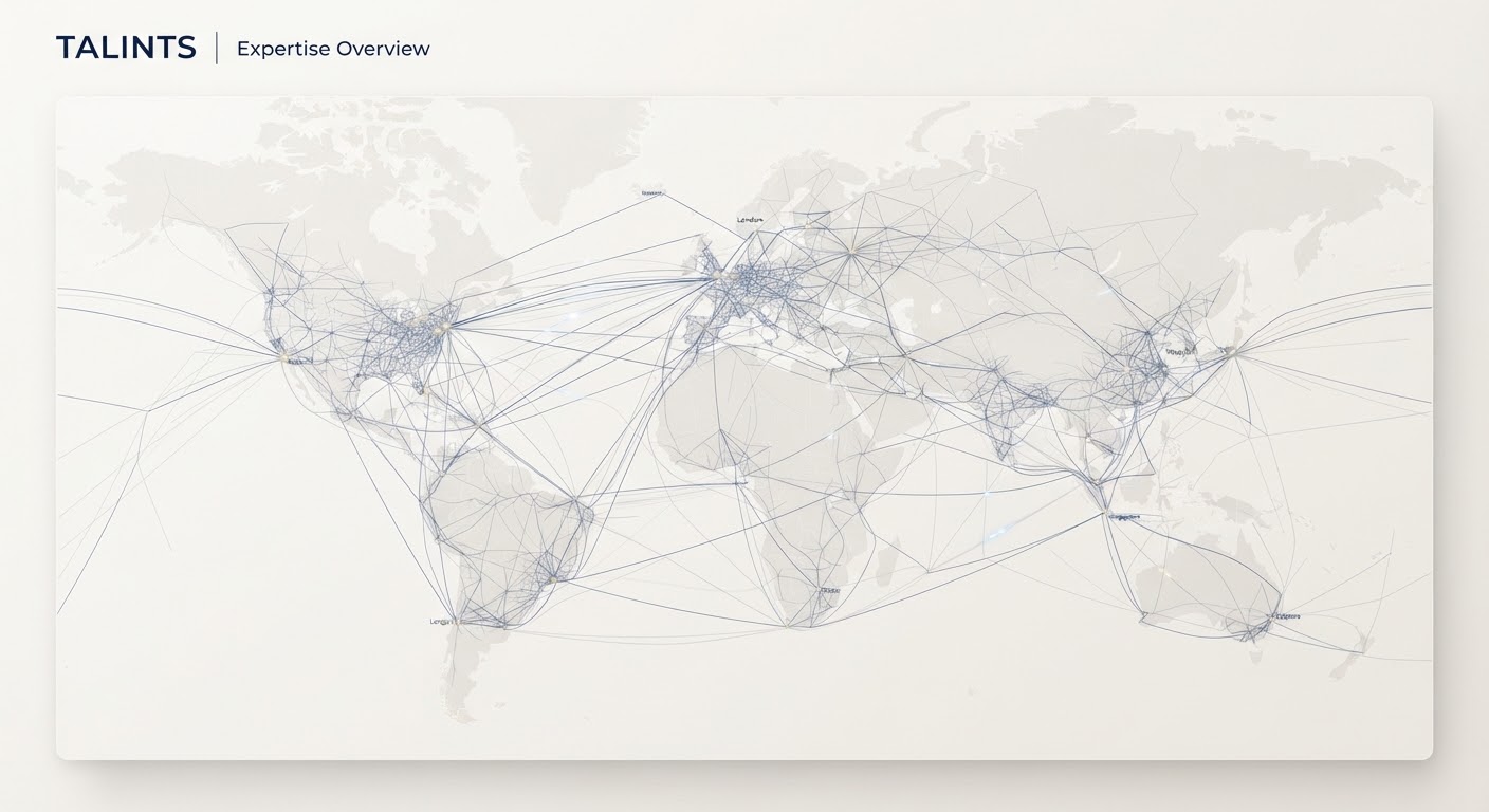 Abstract infrastructure network map from the approved TALINTS design