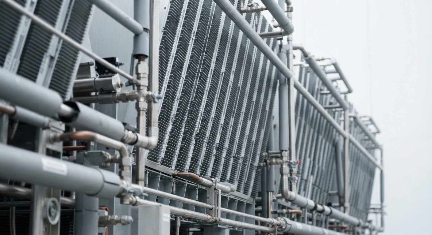 Détail d'une infrastructure de refroidissement technique